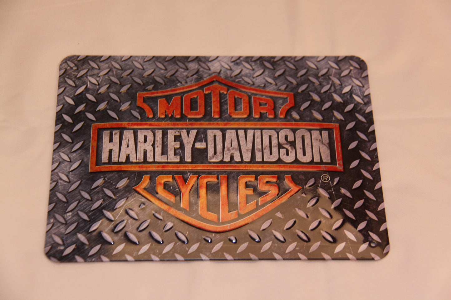 Blechschild "Harley Davidson - Diamond Plate"