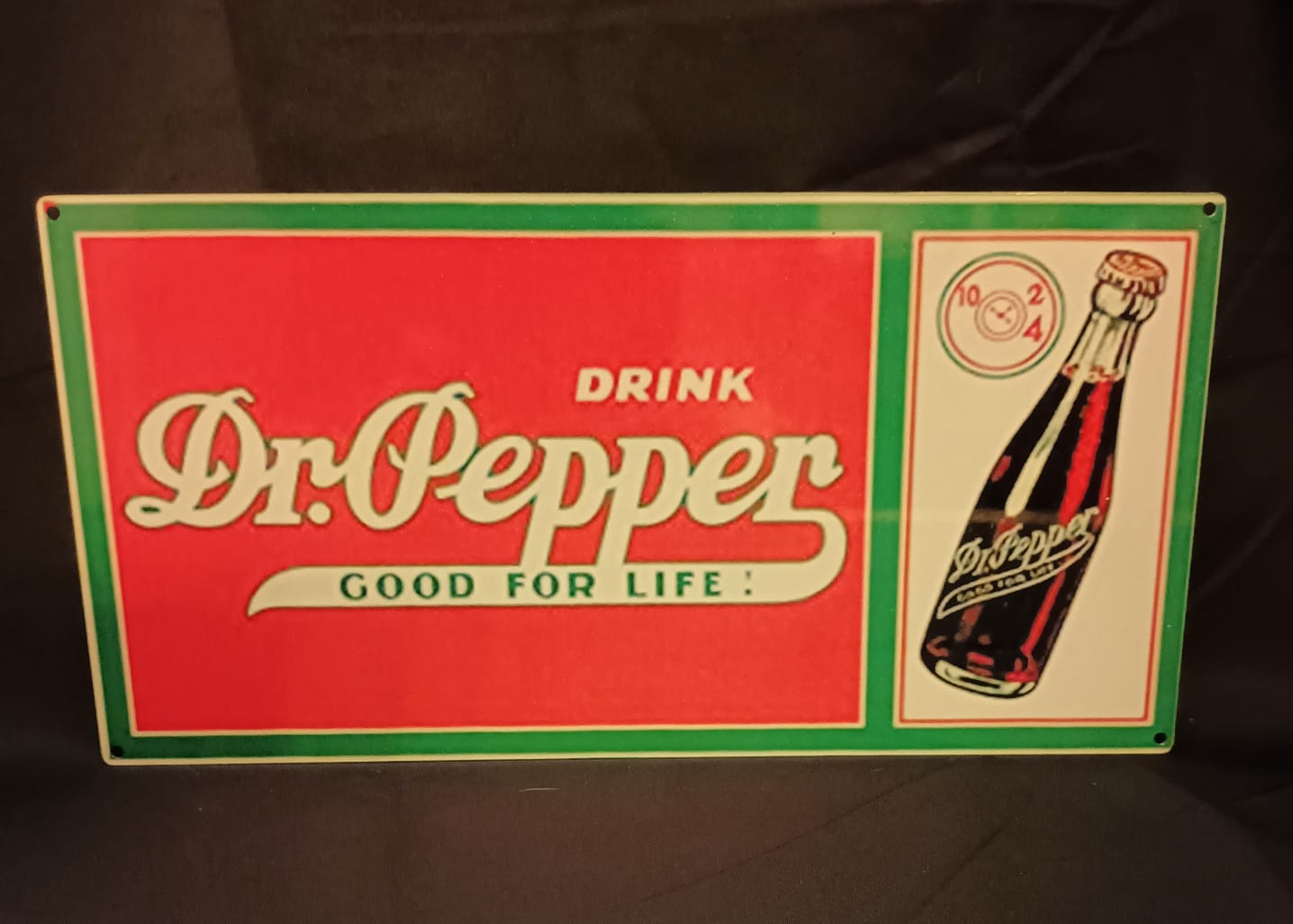 Blechschild "Dr Pepper Nostalgie"