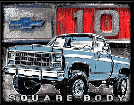 Blechschild "Chevy Square Body"