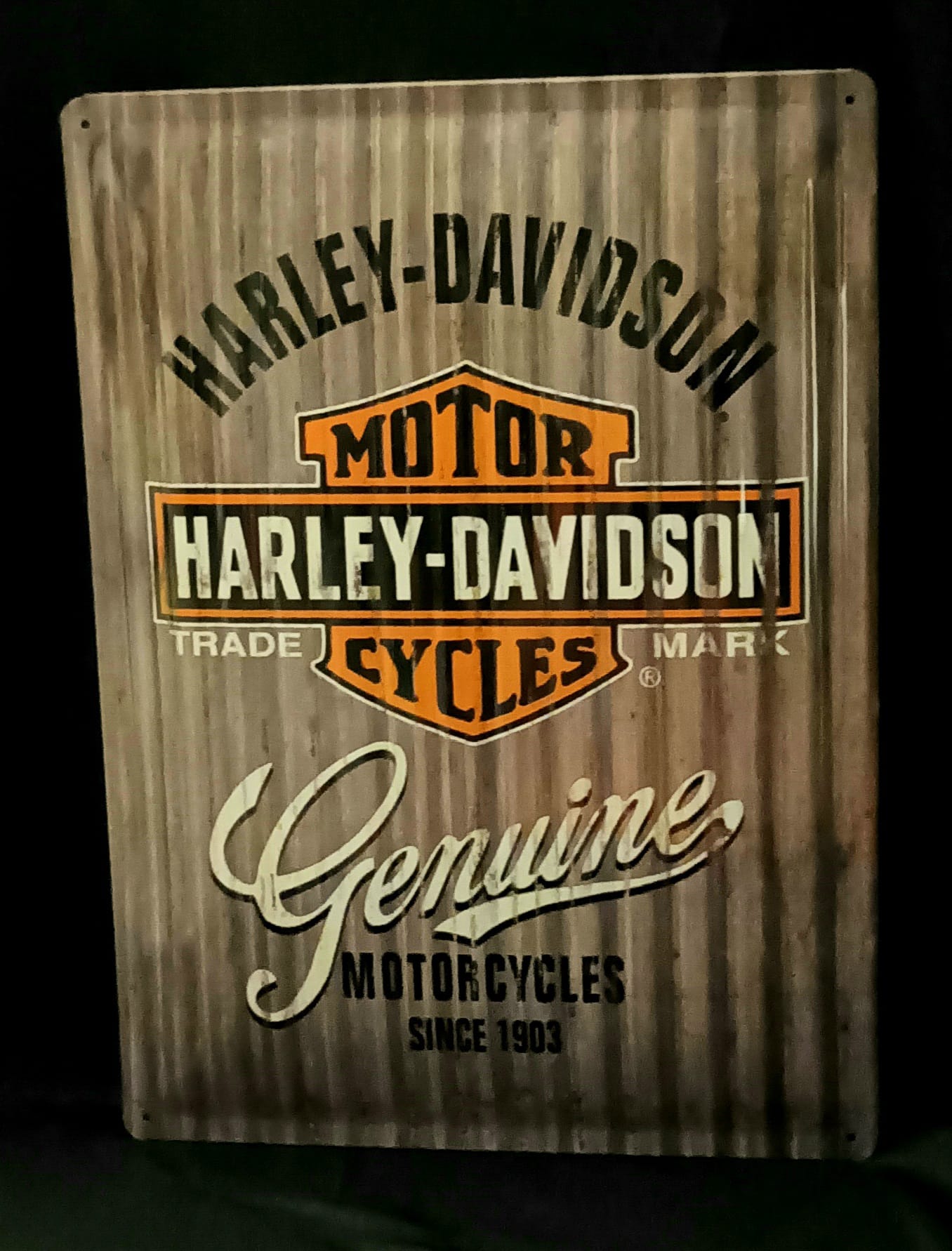 Blechschild "Harley Davidson Genuine"